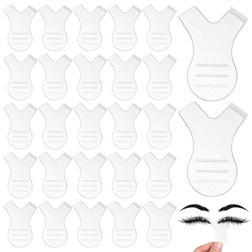 JJUNW Lot de 80 peignes en Y pour relever les cils, brosse permanente en silicone, outil séparateur de cils pour extension de cils