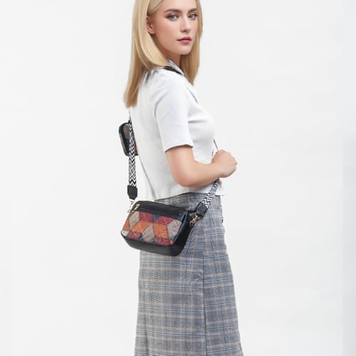 Small Crossbody Bag Handbag for Women with Coin Purse Color-block Style Shoulder Bag Suitable for Daily Travel4