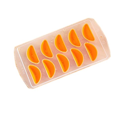 Monbedos Ice Cube Trays Silicone Ice Cube Trays Creative Ice Tray Mold Best for Whiskey, Cocktail and Any Drink (Orange)