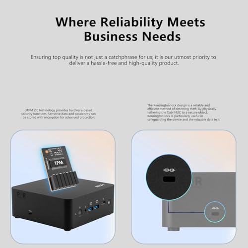 Image of msi Cubi NUC AI+ Business Mini Desktop, Intel Core Ultra 7 258V, 115 Tops AI Copilot+ PC, 32GB LPDDR5X, 2TB SSD, Fingerprint, Support 3-Display 4K, Thunderbolt 4, HDMI, Dual LAN, Wi-Fi 6E, Win 11 Pro