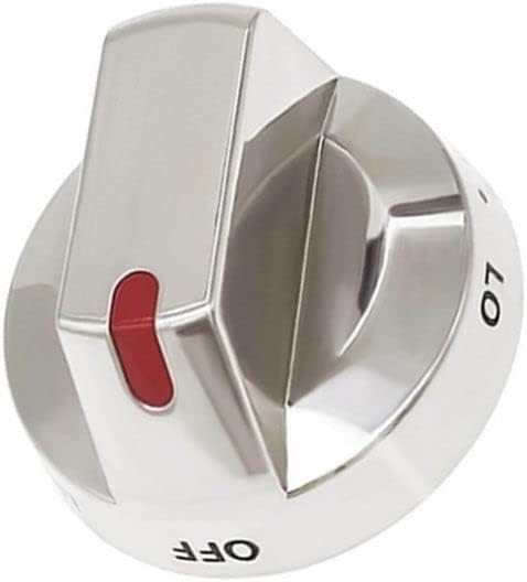 DOK Parts Best Range Burner Control Knob Compatible with NX58K7850SS/AA-00, NX58H5650WS/AA-00, NX58H5600SS/AA, NX58R5601SS Ranges - Silver, Stainless Steel, Chrome Finish, 1.5 Inches