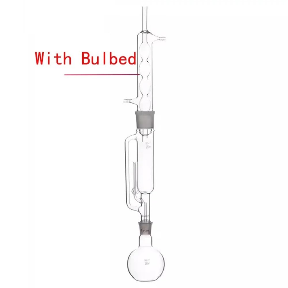 Laboratoryjny ekstraktor do szkła 150 ml/250 ml/500 ml, skraplacz i korpus ekstrakcyjny z zestawem do szkła laboratoryjnego spiralnego/bulbowanego (150 ml z żarówką)