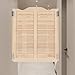 Louvered Interior Swinging Doors Solid Wood Saloon Door with Hinges, 36