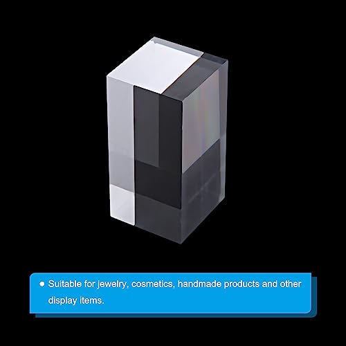 PATIKIL 2"x2"x4" Jewelry Display Riser, Polished Acrylic Cube Display Stand Block Collection Showcase Ring Holder Square, Clear - Image 3