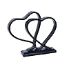 Heart statue decor heart shaped sculpture black modern figurine decorations for home living room bookshelf office shelf centerpiece table herhim love wedding anniversary couple valentines day gifts  urban country home decor