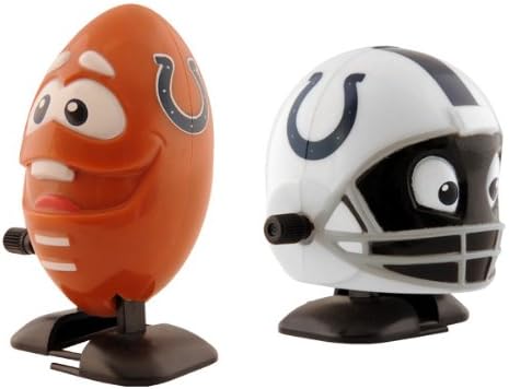 NFL Indianapolis Colts Wind Up Football and Helmet, Pack of 2