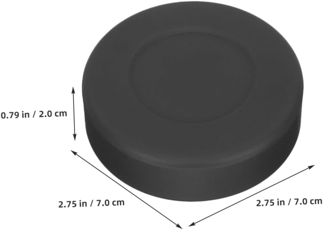 4pcs Adjustable Hardness PVC Ice Hockey Pucks Lightweight Sports Puck for Indoor Outdoor Use Smooth Surfaces Black and Orange Round Training Balls for Roller and Street Hockey