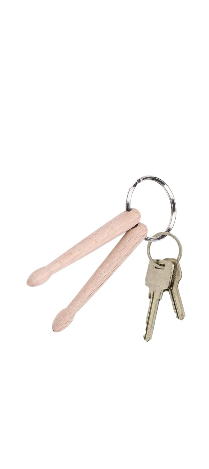 Cheerock Mini Drumstick Keychain Set | Authentic Hard Maple Wood Drum Stick Key Ring | 2 Mini Drumsticks with 1 Sturdy Ring | Creative Gift for Drummers, Percussionists & Music Lovers-image-21