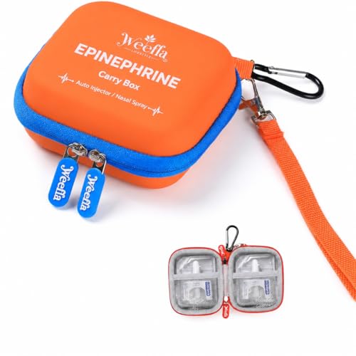 weefla Protective Carry Case for 2 Neffy Epinephrine Nasal Sprays Blue