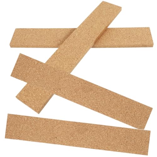 Alipis Tiras Adhesivas de Corcho Autoadhesivas para Pared, 4 Unidades Color Madera, Tablero de Anuncios para Oficina y Hogar, Material de Oficina para Notas, Mensajes y Fotos