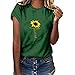 Produktbild Dasongff Damen Basic T-Shirt, Casual Shirts Sonnenblume Drucken Rundhals Kurzarm Oberteile Tops Casual Kurzarmshirt Mehrfarbig Blusen Tee Modisch Sommertop Lose S-3XL