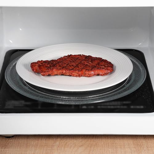 Plateau tournant micro-ondes 25,5 cm en verre avec plaque de cuisson
