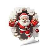 Weihnachts-Abziehbilder | 3D-Effekt Große Weihnachtsdeko | Urlaub Fensterbilder für Wohnzimmer Schlafzimmer Badezimmer Party