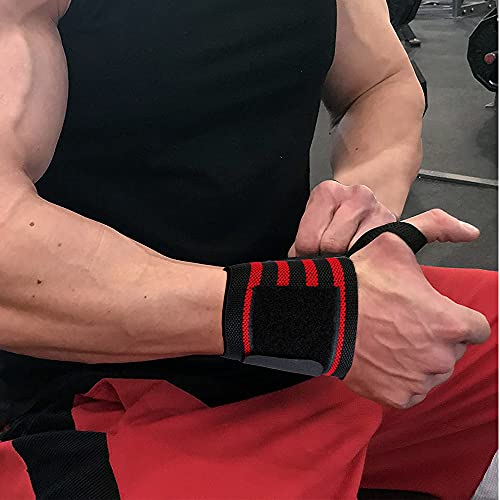Teloger Wrist Wraps For Weightlifting Men,Weightlifting Straps ,Wrist Straps With Thumb Loops - Wrist Support For Workouts - Men & Women - Weight Lifting, Crossfit, Powerlifting, Strength. #TOP3