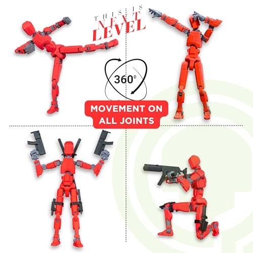 Image of Extra Large | Dummy 13 Articulated Action Figure Robot | 3D Printed | Titan 13 | with Accessories (Sweet Green)