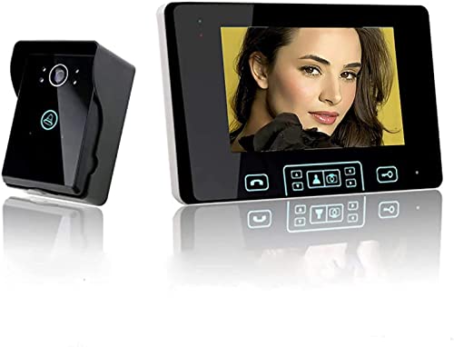 Interphone de Porte de Système d'interphone de Sonnette Vidéo Sans fil 2,4 GHz Avec Moniteur d'écran de 7 Pouces Caméra HD d'interphone de Porte Vidéo
