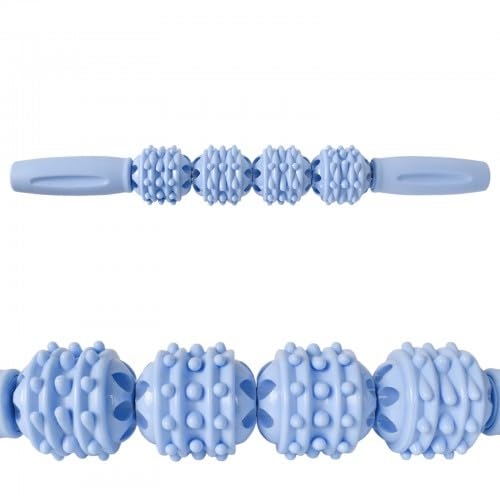 Rullo Massaggiatore Muscolare, Rullo Muscolare per Gambe, Rullo Massaggio per Muscoli Doloranti, Massaggiatore per Gambe Rullo Muscolare Stick, per Schiena, Collo, Rilassare i Muscoli (Blu)