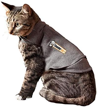 Thunder Cat Anxiety Jacket Anti-Anxiety Shirt Stress Relief Keep Calm Clothes, Heather Gray (M)