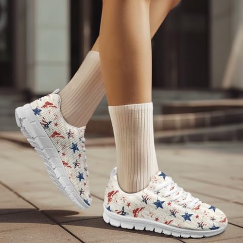 Image of GIFTPUZZ Mens Lace Up Athletic Trainers Running Sneakers Wedge Breathable Gym Lightweight Sports Tennis Shoes