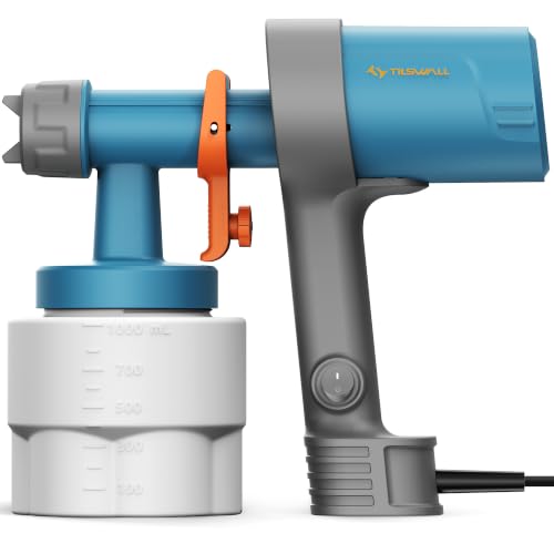 Tilswall Shark 600 Farbsprühsystem HVLP Lackierpistole Elektrisch,Blue