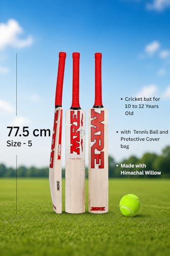 Image of Himachal Willow Cricket Bat for Kids with Tennis Ball and Cover | Light Weight Cricket Bat for Tennis Ball (Size - 5 for 10 to 12 Years Old)