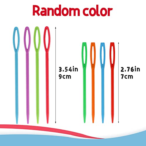 50Pcs Plastic Sewing Needles, Large Eye Plastic Yarn Needles For Kids, 7Cm/9Cm Plastic Needles For Yarn And Craft Plastic Embroidery Needle For Diy Sewing Handmade Crafts #TOP1