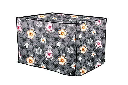 Image of Stylista Microwave Oven Cover for LG 32 L Convection MJ3286BRUS Floral Pattern Grey