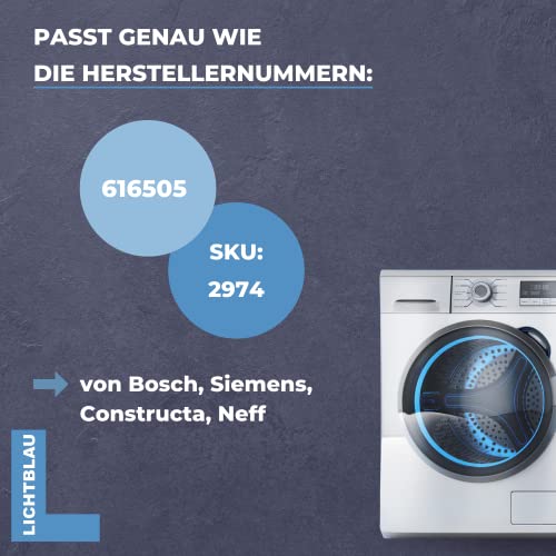 Lichtblau 2 Stück Motorkohlen Nr. 2974 00616505 I Kohlebürsten 616505 für Waschmaschine und Waschtrockner I 2er Set Ersatzteile geeignet für Bosch, Siemens, Constructa und Neff
