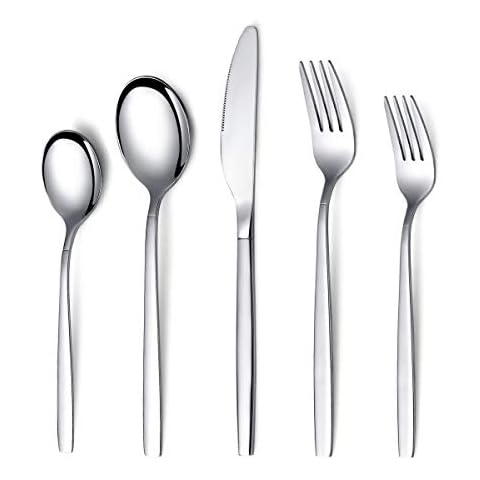 Berglander Flatware Set 20 Pieces, Stainless Steel Flatware Set, Silverware Set Service For 4 Cover