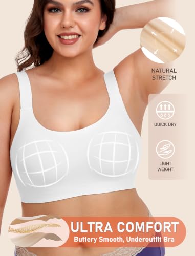 Image of Gailife Womens Wireless Push Up Bras for Women No Underwire Seamless Full Coverage Supportive T Shirt Everyday Bras