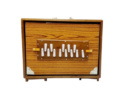 Maanvish Shruti Box, Teak Wood, Chrome, Premium,16 X 12 X 3 Inches, Tuned 440, Surpeti Instrument. Best For Yoga, Kirtan, Musical Instrument, Prm001