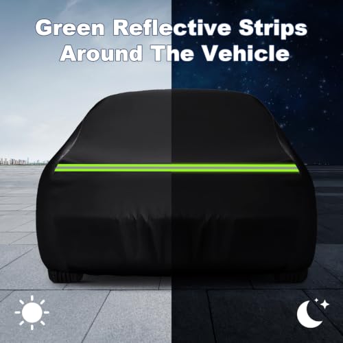 Image of QUNSUNUS Car Cover for Ford Galaxie 500 /XL /LTD /Custom Sedan Coupe Hardtop 2 /4 Door, Waterproof Galaxie Car Cover with Straps and Zipper for Wind, Sun, UV and Dust Protection