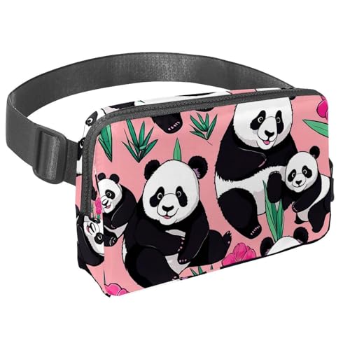 Ultimate Travel Companion marsupio per uomini e donne ideale per corsa escursionismo e ciclismo con simpatico panda su sfondo Multicolore08 elegante viola