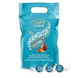 Lindt LINDOR bombones caramelo sal - Aproximadamente 80 bolas, 1kg - bombón de chocolate con relleno de caramelo con sal cremoso perfecto para compartir y regalar