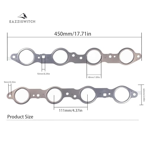 Image of LS Exhaust Manifold Gasket & Bolt Kit:Fits LS 4.8L 5.3L 5.7L 6.0L 6.2L | Replaces 12617944, 12558573, 12600530, 12620947 - Compatible with Silverado, Sierra, Suburban, Yukon, CTS, Escalade