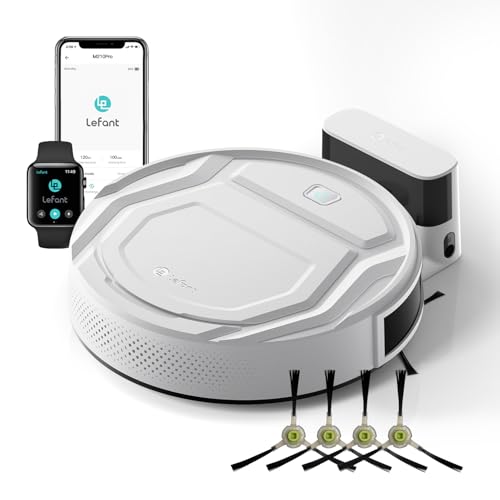 Lefant M210 Robot Vacuum Cleaner 2200Pa Strong Suction, 7.8cm Ultra-Thin for Low Carpet & Hard Floors, Wi-Fi/App/Alexa Control, Self-Charging, Ideal f