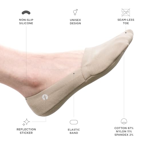 Image of Storm Empire No Show Socks 3 Pairs for Women and Men, Non Slip, Low Cut Liner, Invisible, Loafer, Sneaker, Flats, Boat Socks