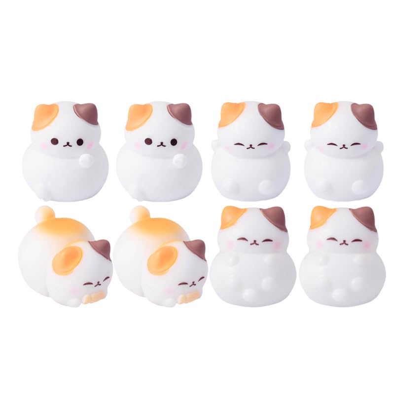 Abaodam 8pcs Cute Mini Cat Figurines Resin Cartoon Cat Models for Fairy Garden Diy Craft Decorations and Cake Toppers for Terrarium Ornaments and Home Décor