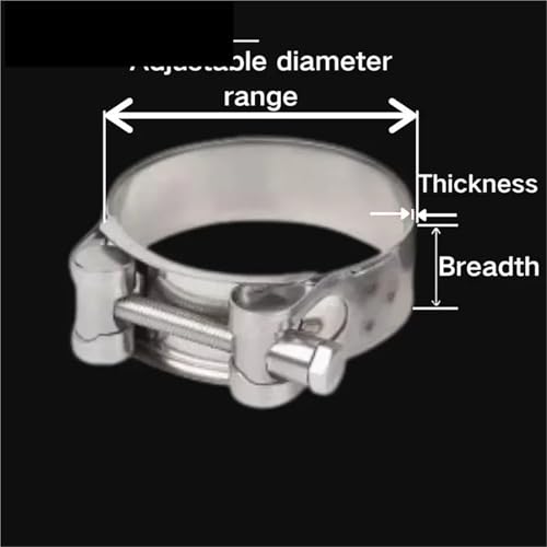 Collier serrage acier inoxydable 304 contre fuite échappement 44mm - 4
