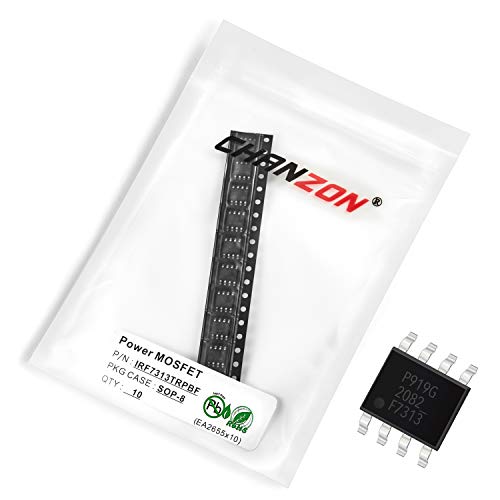 Chanzon 10 piezas IRF7313TRPBF SOP-8 MOSFET de potencia 6.5A Transistor SMD