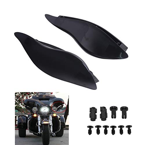 Emost Adjustable Wind deflectors for Harley Davidson Touring Street Glide 2014 201 5 2016 2017 (ABS Plastic Air Deflectors Fairing Side Cover)