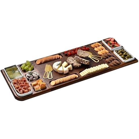 Shanik Premium Charcuterie Board - Magnetic Cheese and Meat Board, Double-Sided Serving Tray and Cutting Board - Gift for Any Occasion Quality Assured Without Engraving Cover