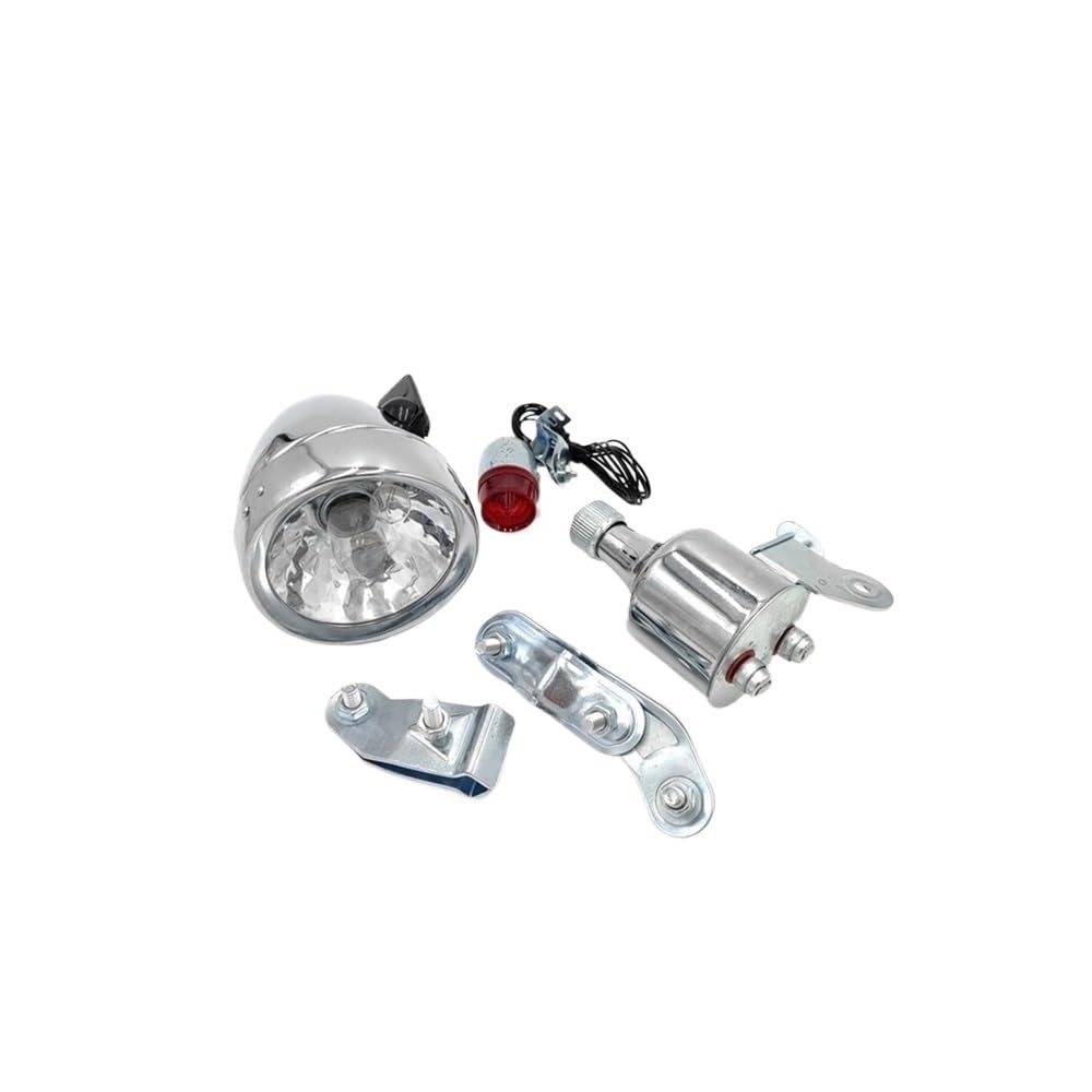 Kit phares dynamo 12V 6W pour vélo vintage éclairage avant et arrière de sécurité