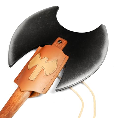 Hache à onglets et pendentif | 55 cm | Bois | Viking