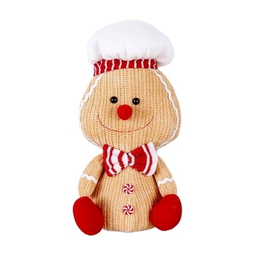 Figurines de Noël en pain d'épice et décoration lumineuse de table