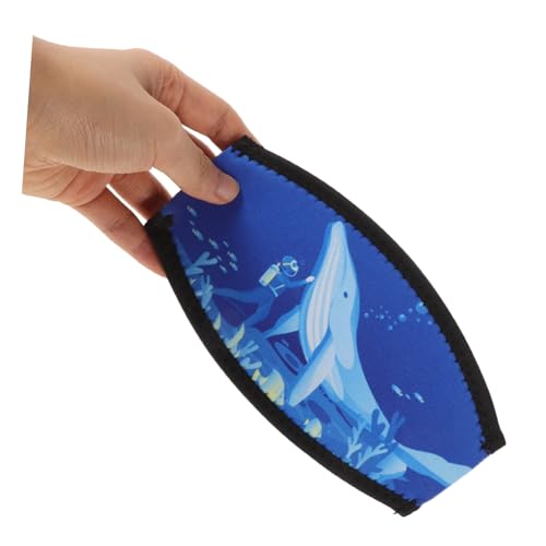 Protector antienredos para correa de gafas de bucear de tejido azul 4