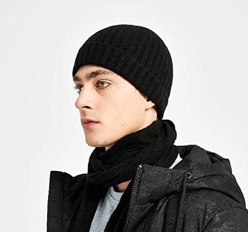 Pure 100% Cashmere Beanie for Men, Warm Soft Mens Cashmere Hat in a Gift Box - Image 2