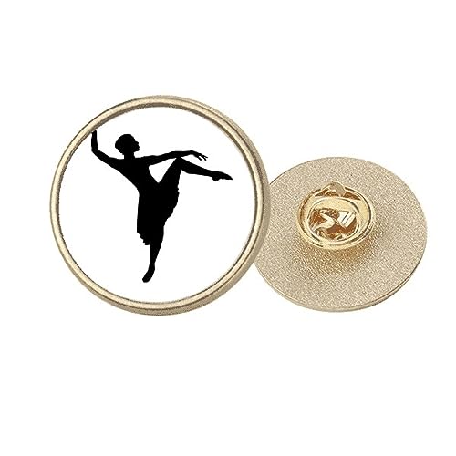 Broche ronde en métal doré pour danseuse de danse cadeau idéal