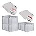Produktbild PROREGAL SuperSparSet 3x Eurobox NextGen Grip mit Deckel & roten Verschlüssen | HxBxT 32x40x60cm | 65 Liter | Griffe geschlossen | Verstärkter Boden | Eurobehälter Transportbox Transportbehälter