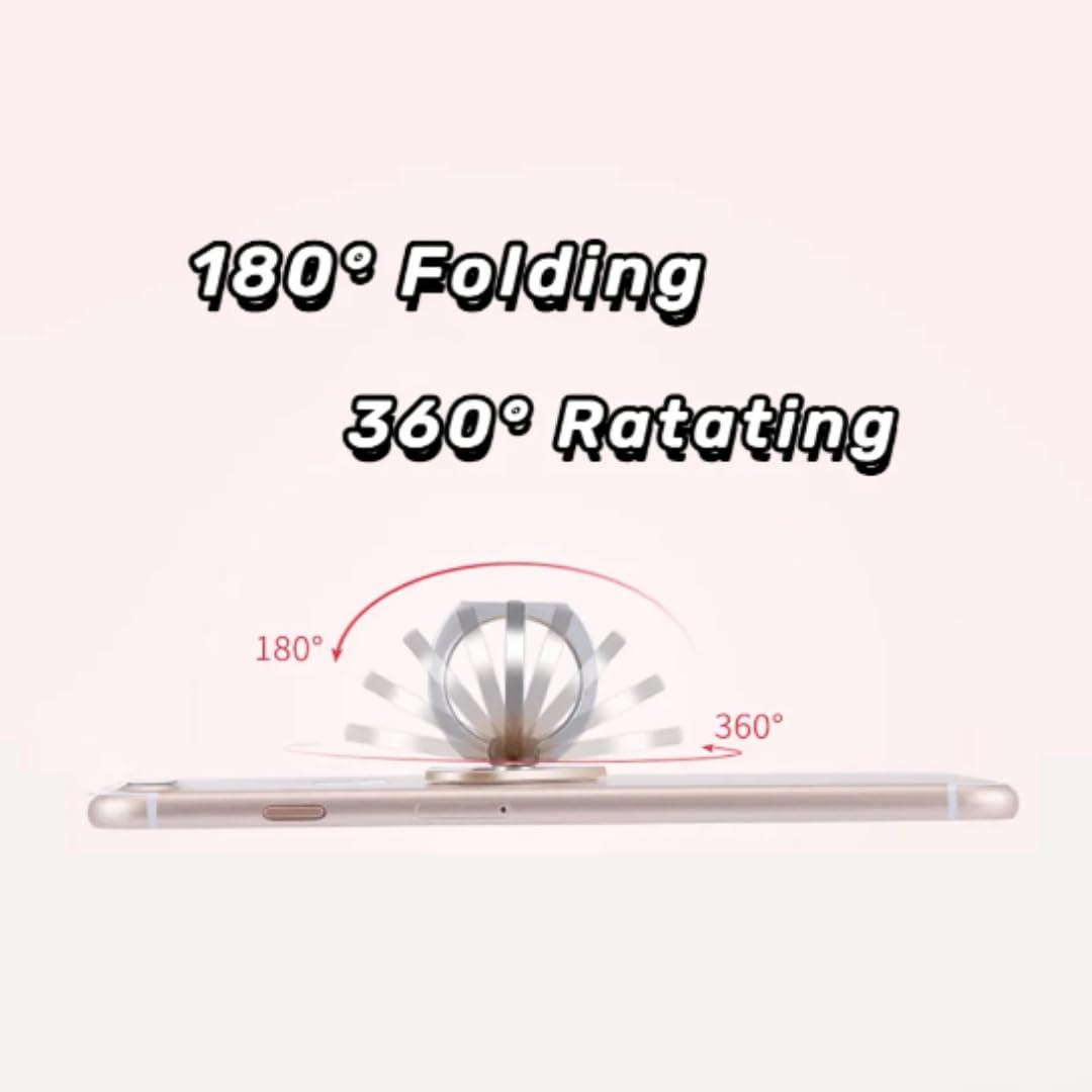 Anello Per Telefono A Forma Di Fiore - Supporto Dito E Cavalletto | Rotazione 360&deg;